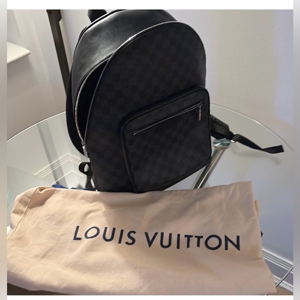 Louis Vuitton Black Checkered Backpack